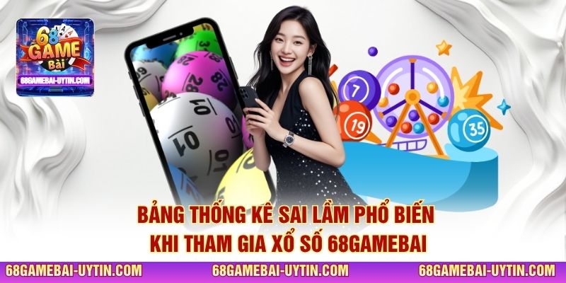Bảng thống kê sai lầm phổ biến khi tham gia xổ số 68GAMEBAI
