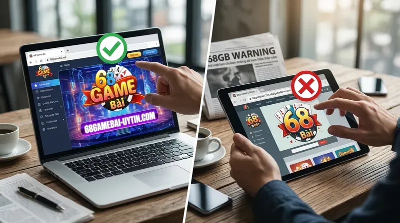 Cách nhận biết 68gamebai lừa đảo qua các trang web giả mạo