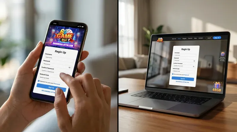 Hướng dẫn **đăng ký 68GB** chi tiết từng bước tại **68 game bài**