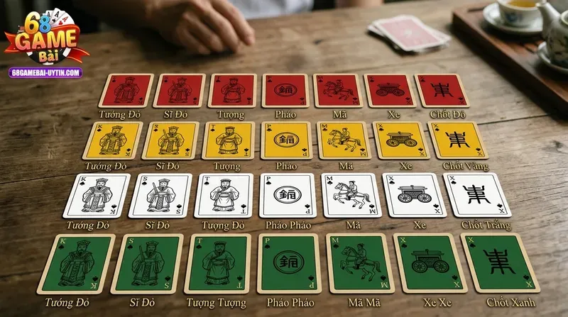 Hướng dẫn nhận diện 112 lá bài Tứ sắc trên 68 game bài
