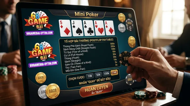Luật chơi Mini Poker chi tiết trên 68 game bài cho người mới