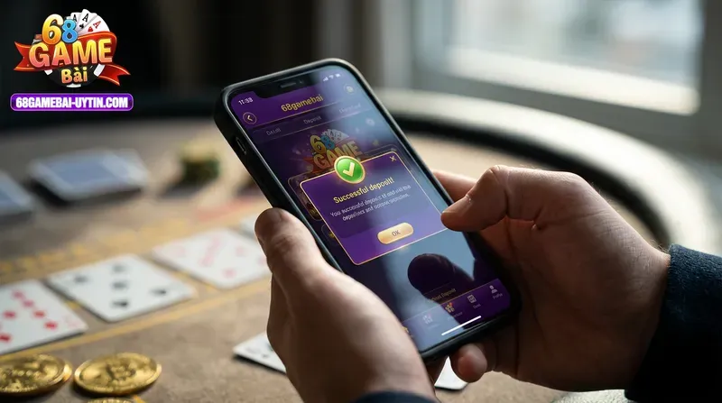 Các bước đăng ký 68gamebai và nạp tiền để chơi tài xỉu