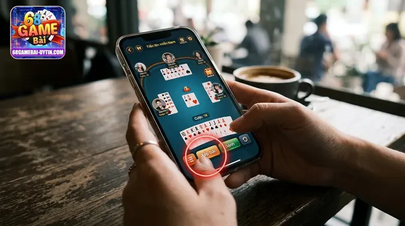 Các bước vào bàn và đánh Tiến lên miền Nam trên giao diện 68 gb