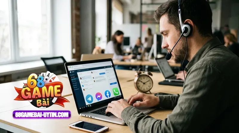 Hướng dẫn cách liên hệ 68gamebai chi tiết qua 4 kênh chính