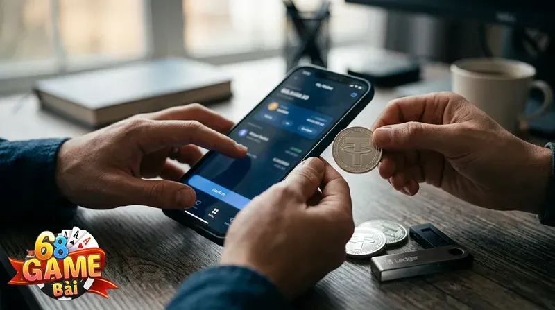 Hướng dẫn nạp tiền 68gamebai bằng USDT chi tiết