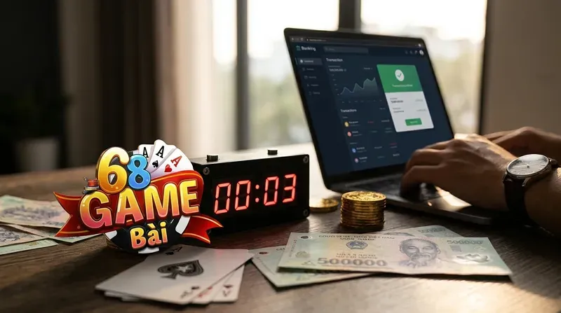 Thời gian nhận tiền khi giao dịch tại cổng game 68gamebai